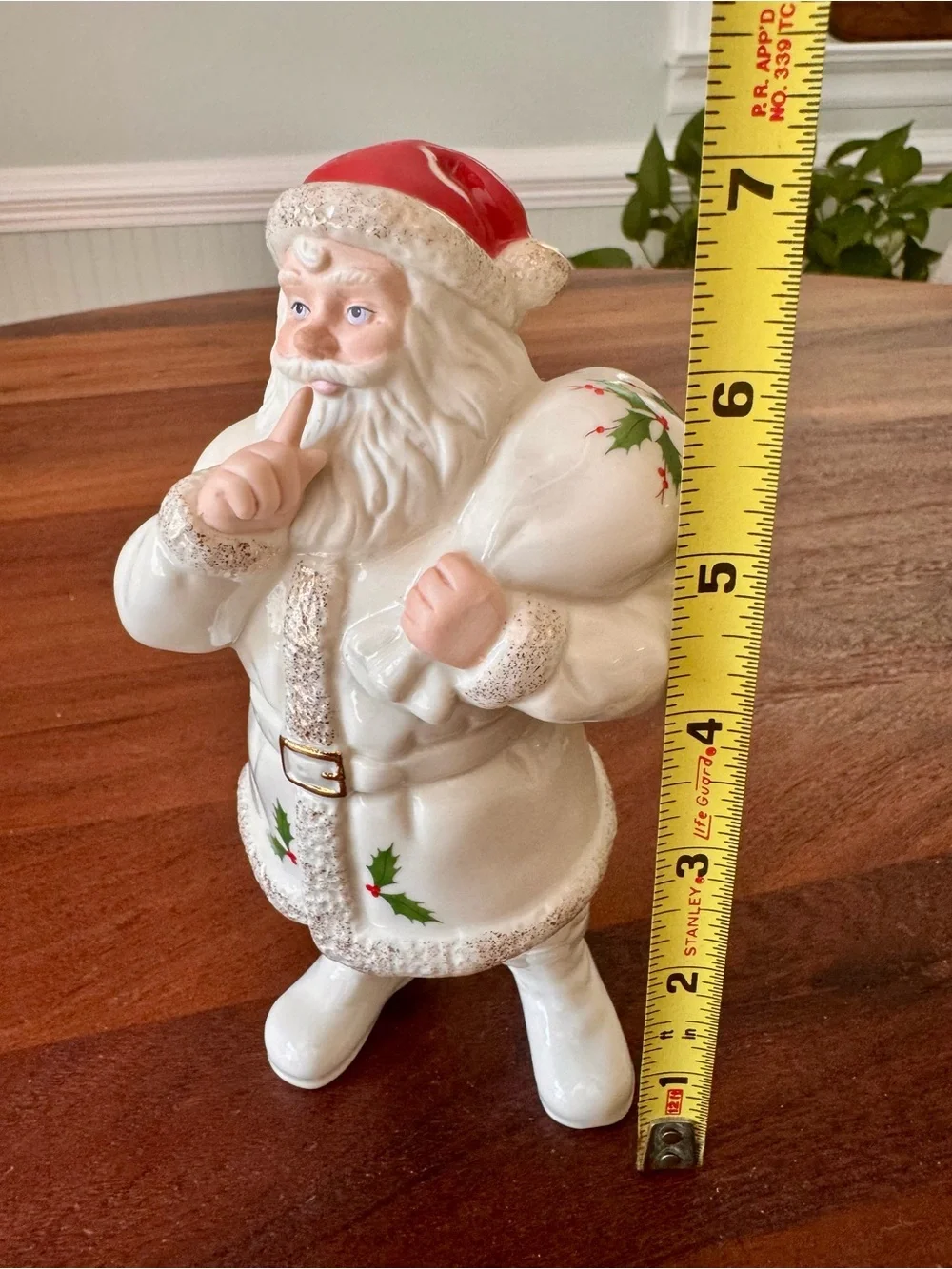 Lenox Fine Ivory Porcelain “Shh…Santa” Holiday 7” Figurine Christmas Retired